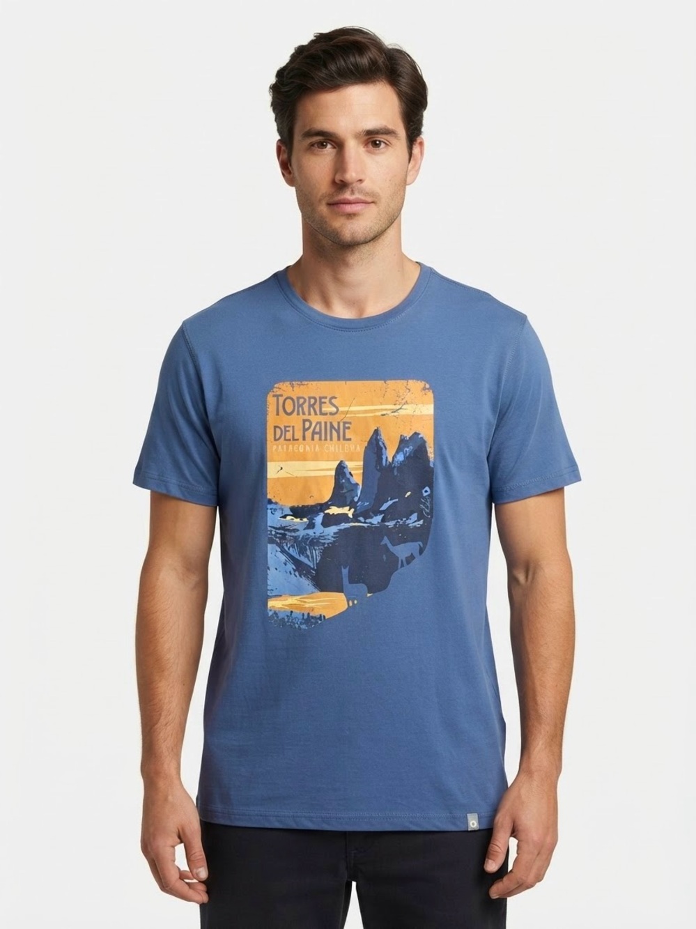 Doite Heritage Torres Del Paine Patagonia Graphic Tee Men's Medium Blue NWT